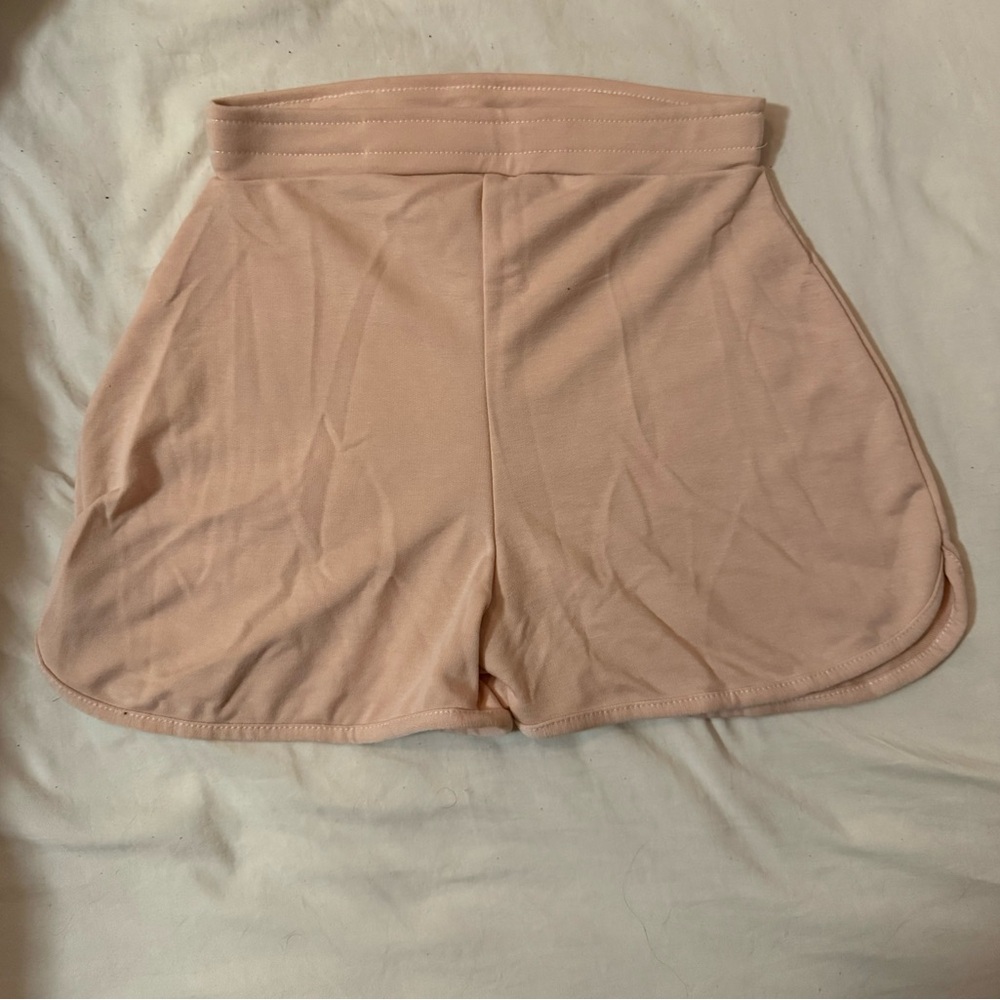 boohoo shorts , tan , size US 6